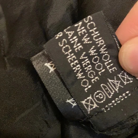 ESCADA HIGH WAISTED SKIRT Black wool pencil skirt SZ 38 draped VINTAGE cocktail - Picture 9 of 11